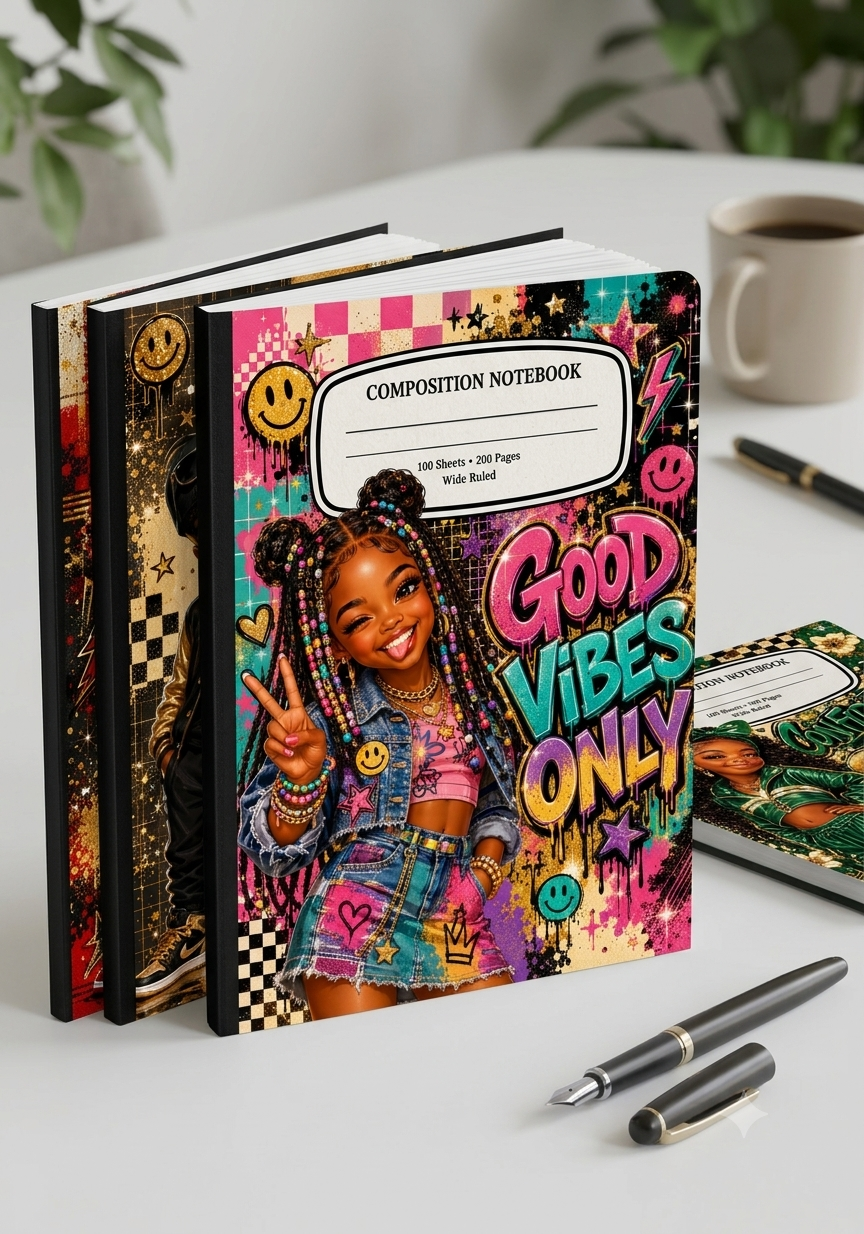 The Cool Kids Club | 10 Premium Composition Notebook Cover Collection