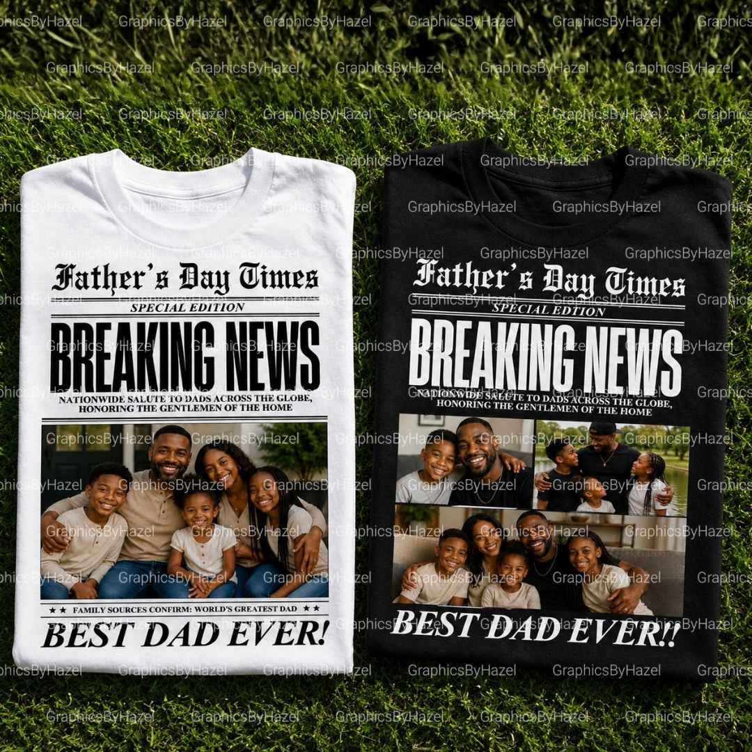 FATHER’S DAY TIMES SHIRT DESIGN | EDITABLE CANVA TEMPLATE