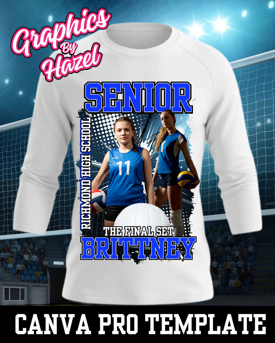Volleyball Senior Night- Canva Pro Template