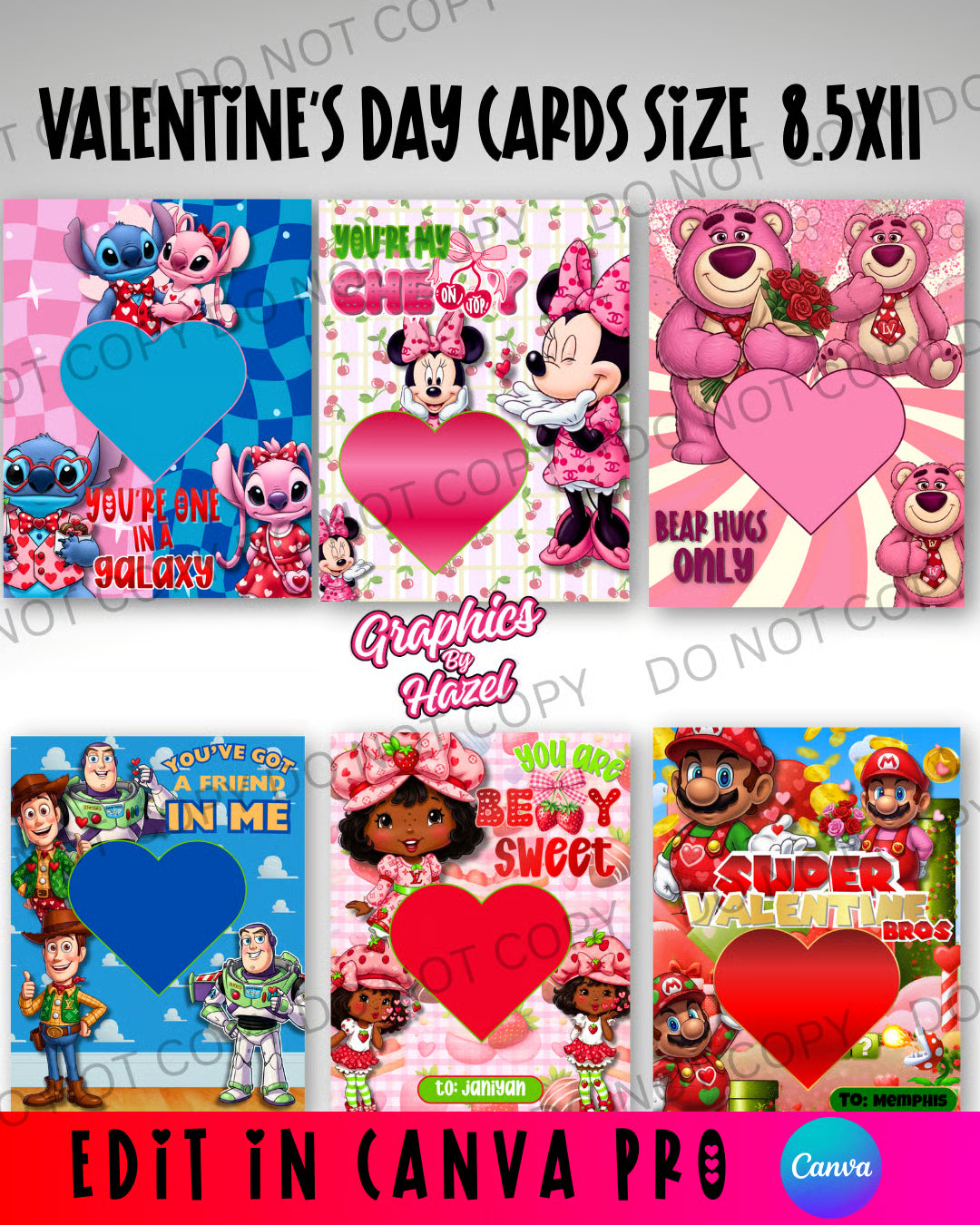Valentines Day Cards size 8.5x11