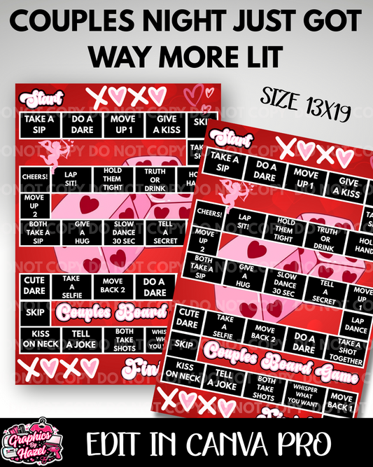Couples Night Just Got Way More Lit Couples Board Game | Adults Only Date Night Game | Canva Editable