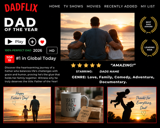 🎬 DADFLIX Father’s Day Tribute Template