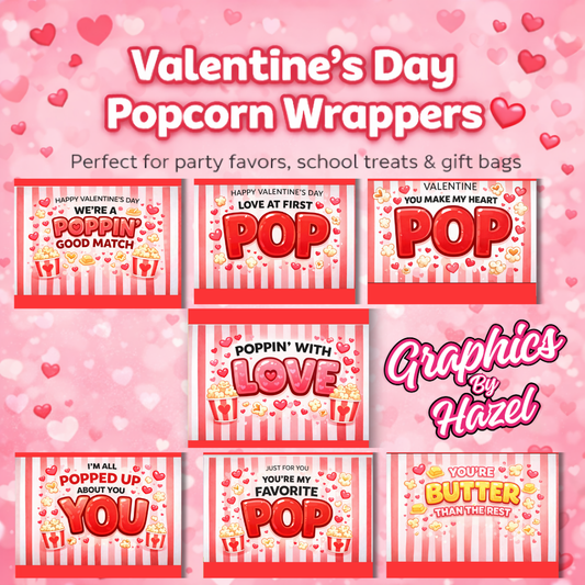 Valentines Day Popcorn Wrappers