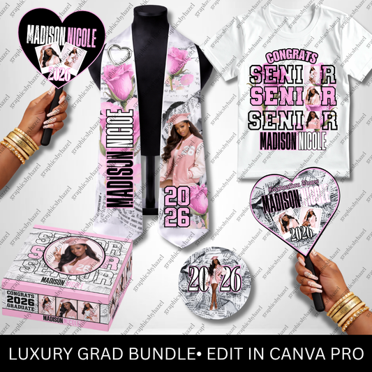 Luxury Grad Bundle- Edit in Canva Pro