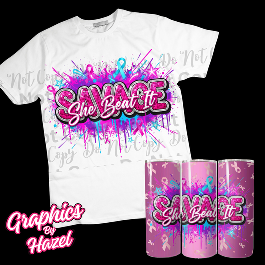 4 Breast Cancer Awareness matching PNG +Tumbler Wraps