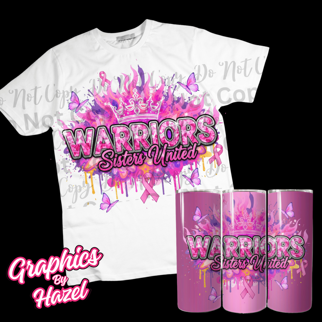 4 Breast Cancer Awareness matching PNG +Tumbler Wraps