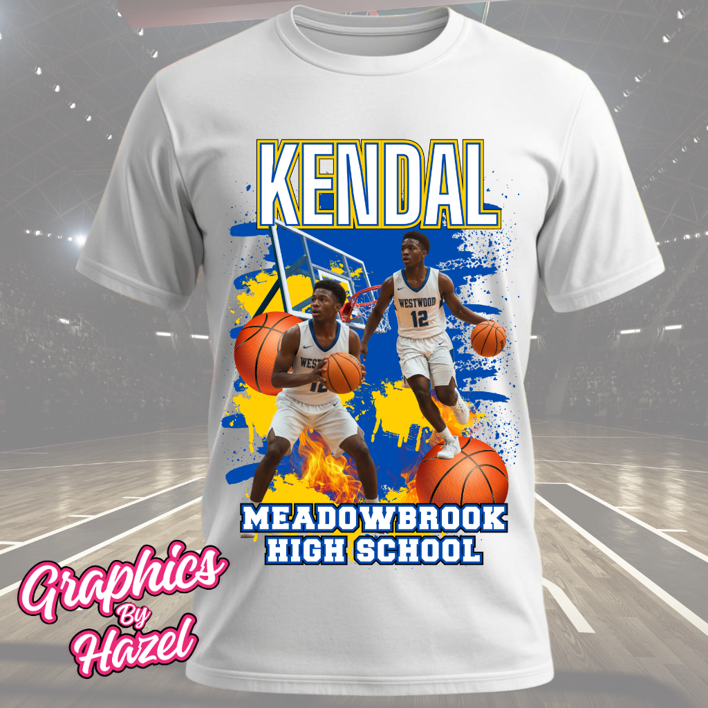 Basketball Team T-Shirt Template (Canva Pro Required)
