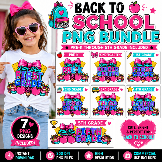 Back to School PNG Bundle | Editable in Canva Pro