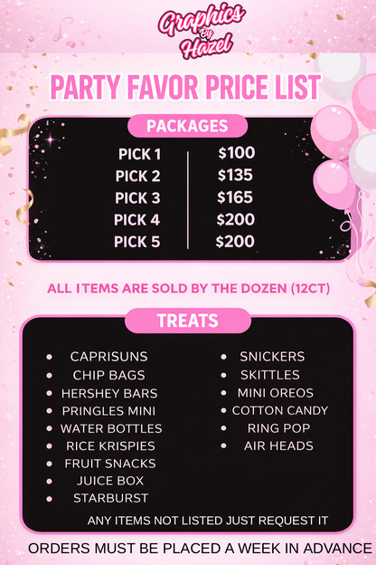 Custom Party Favors