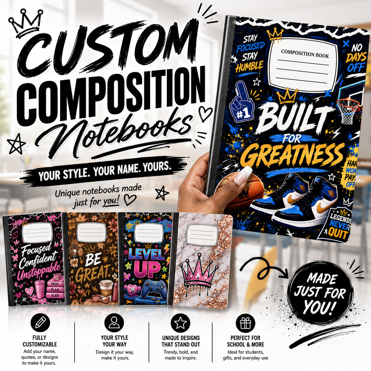 Custom Composition Notebooks