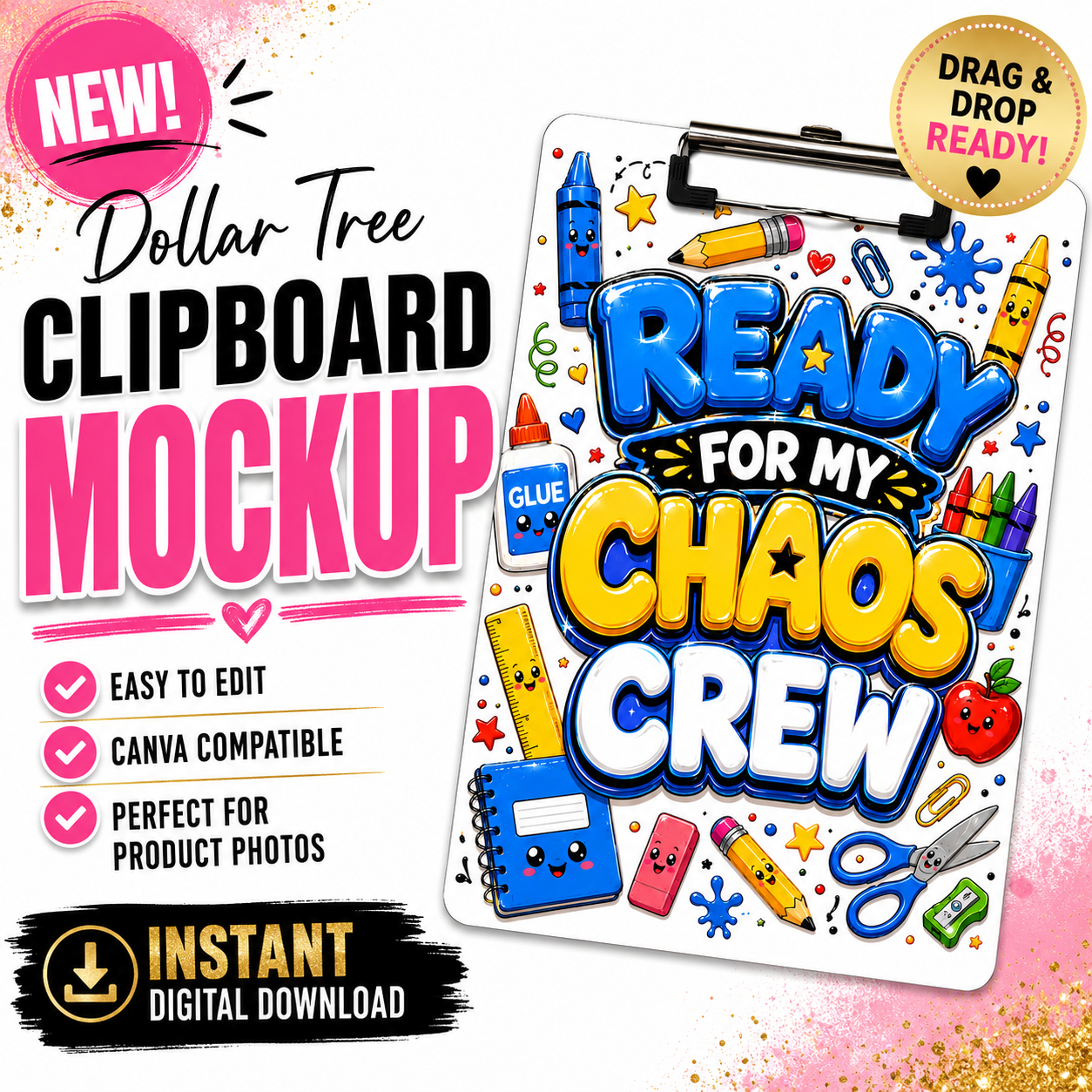 Dollar Tree Clipboard Mockup