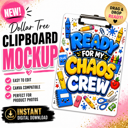 Dollar Tree Clipboard Mockup