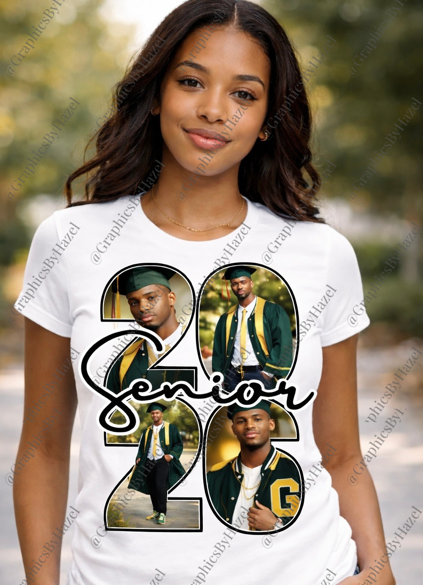 2026 Senior Photo Collage Custom T-Shirt