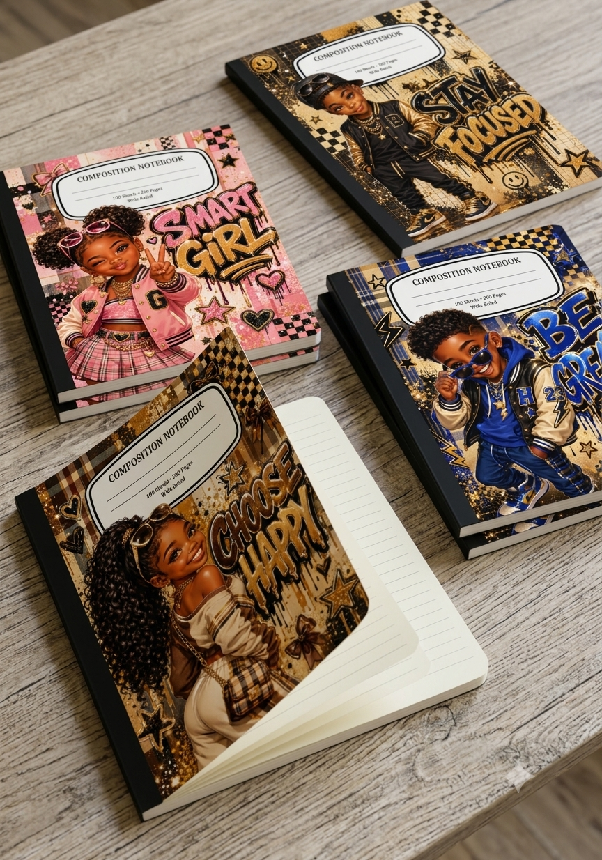 The Cool Kids Club | 10 Premium Composition Notebook Cover Collection