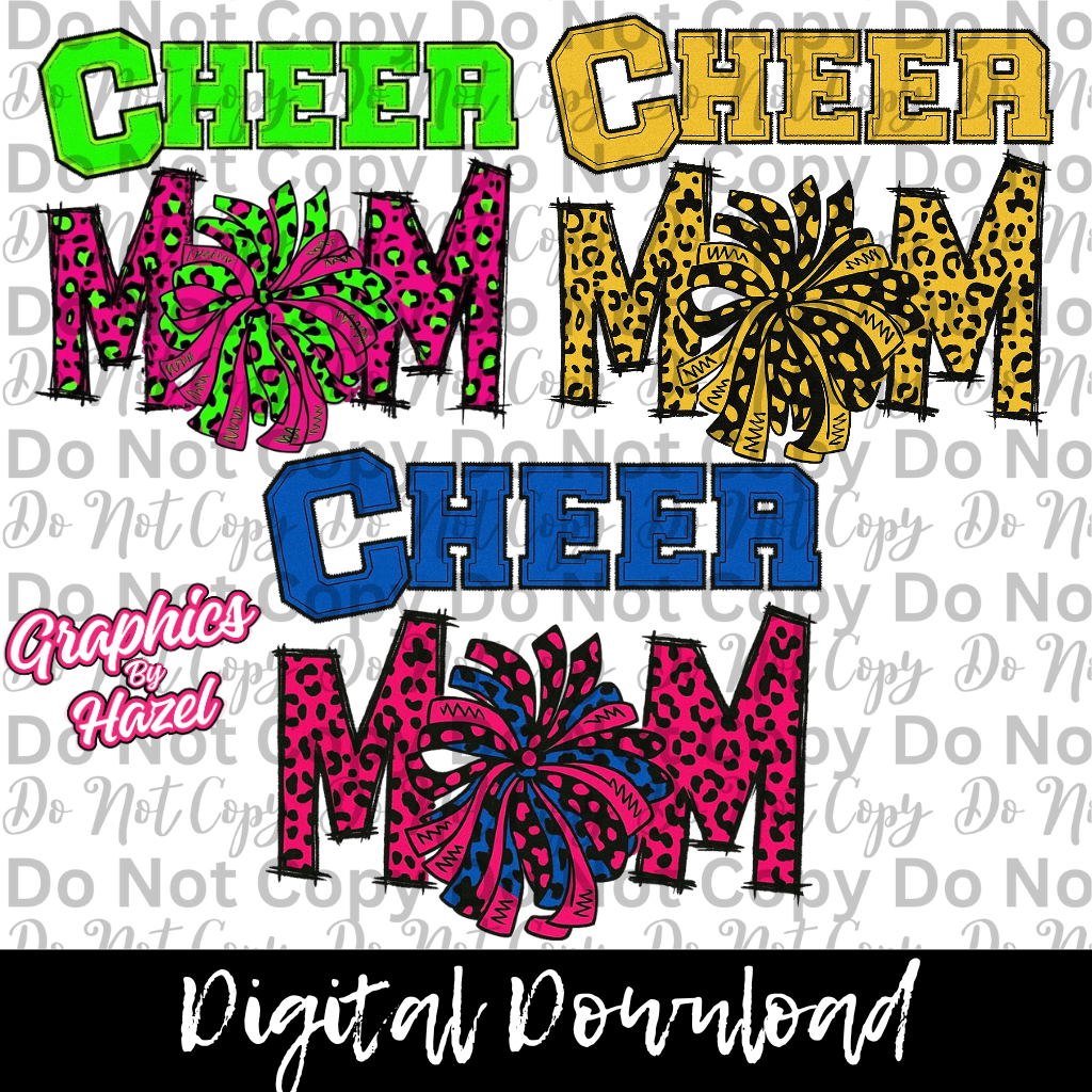 Cheer Mom PNG Bundle – $1 Deal