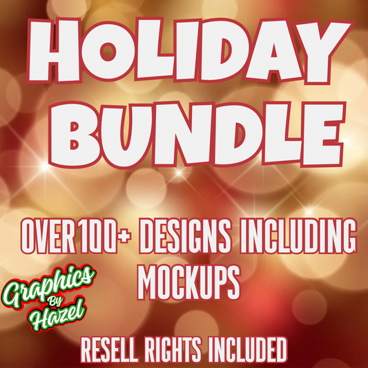 🎄 Holiday Bundle – 100+ PNGs & Shirt Mockups!
