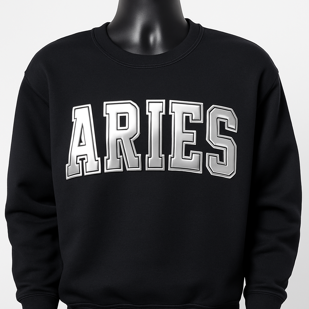 Custom Zodiac Sweatshirt, Puff Print