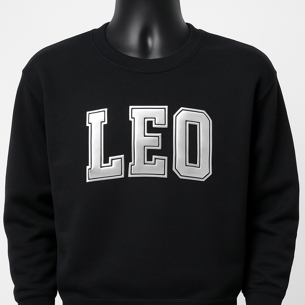 Custom Zodiac Sweatshirt, Puff Print