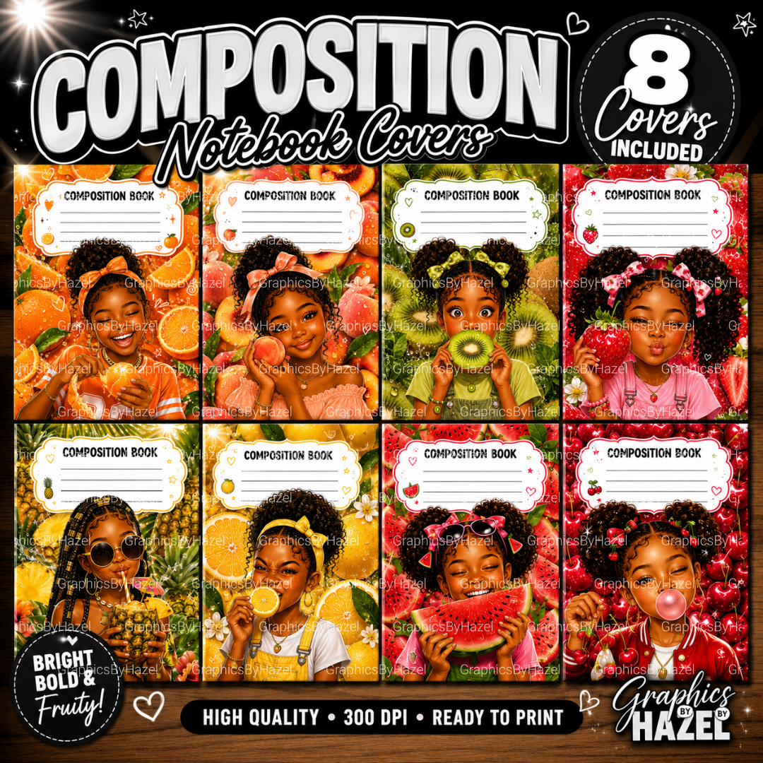 Fruity Composition Notebook Covers Bundle