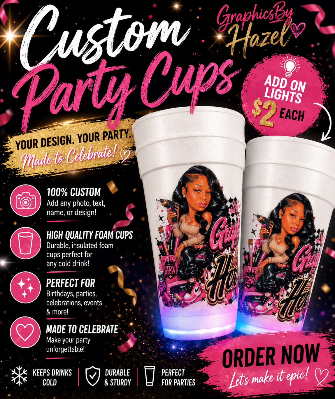 Styrofoam Cups (Foam or Plastic)