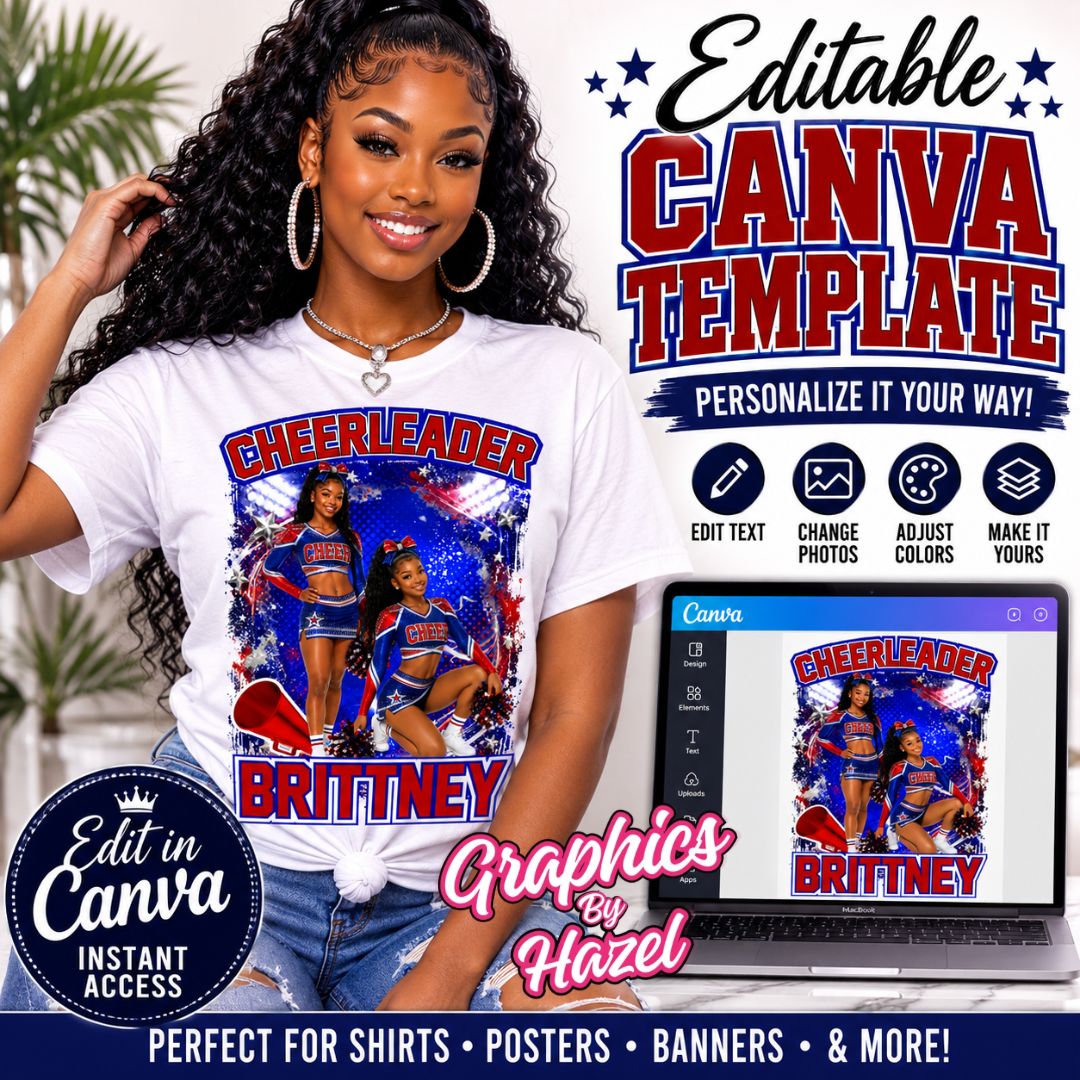 Cheerleader Personalized Canva Template