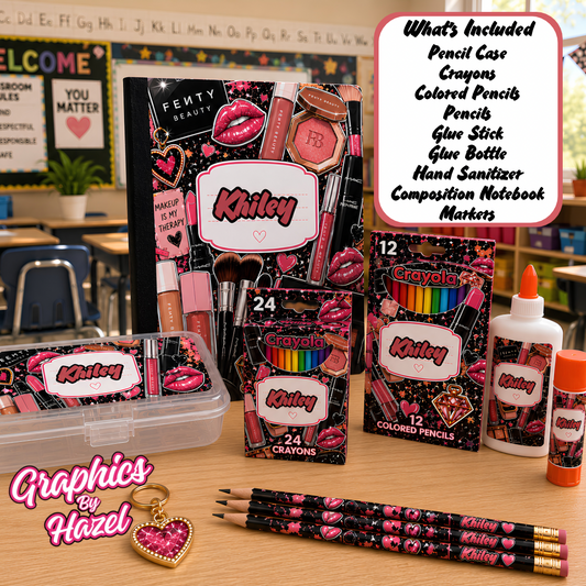 Personalized Back-to-School Bundle Canva Template | Editable School Supply Set