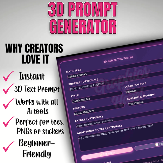 3D Text Prompt Generator