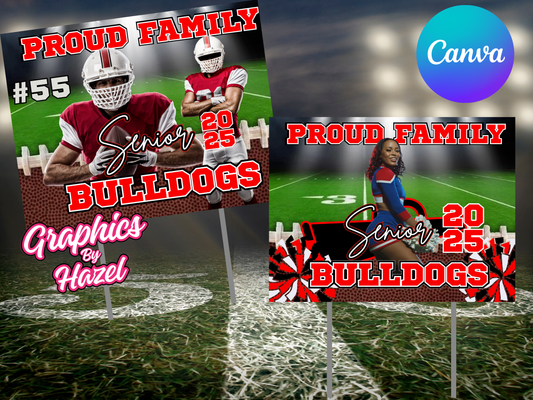 Yard Sign Editable Template Sized 18x24