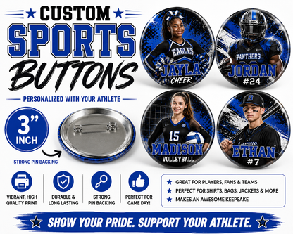 3inch Custom Sports Buttons