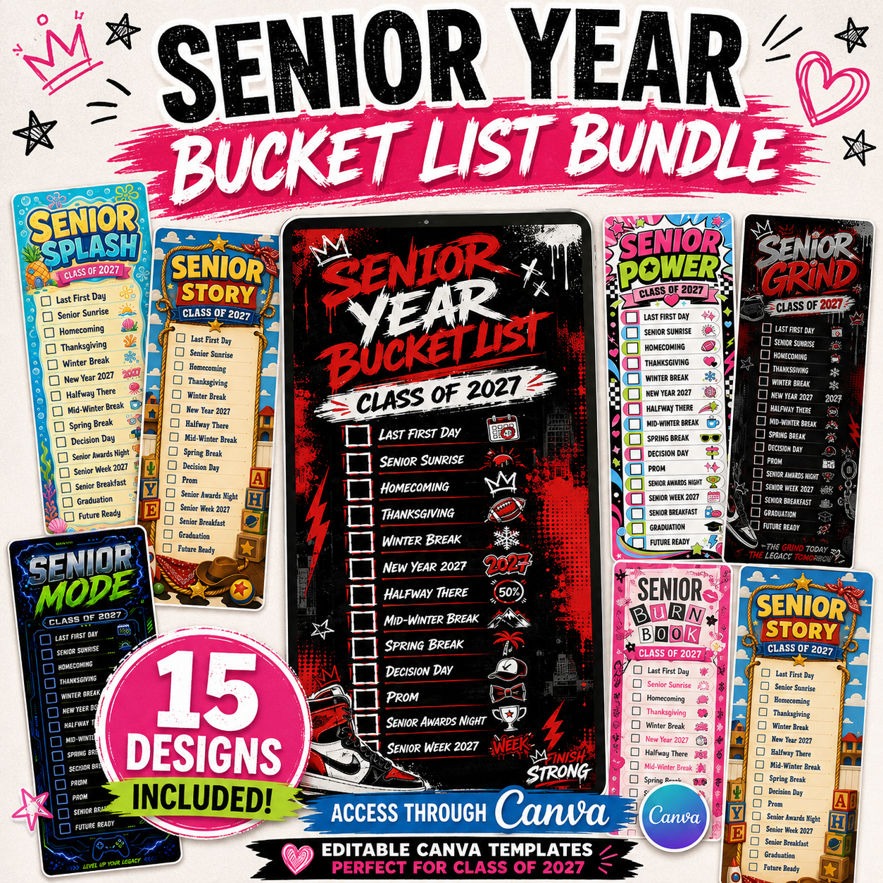 Senior Year Bucket List Bundle – Class of 2027