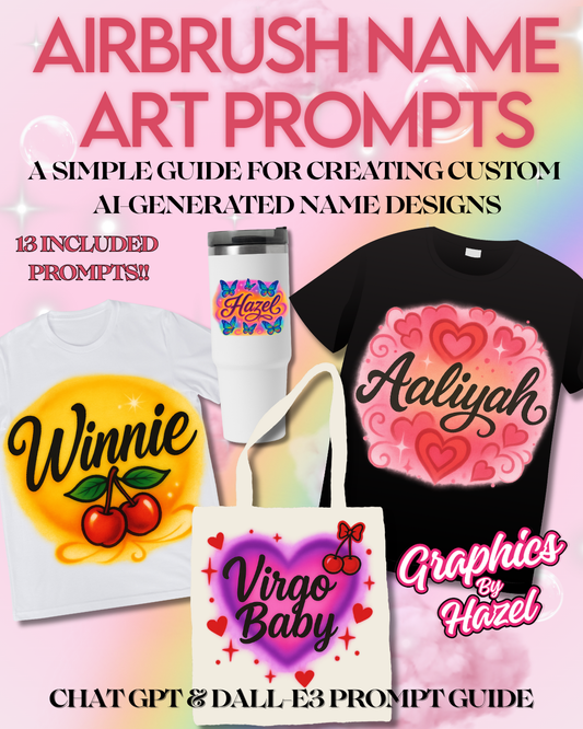 Air Brush Name Art Prompts