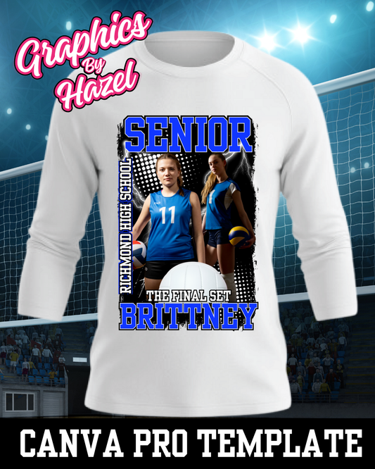 Volleyball Senior Night- Canva Pro Template