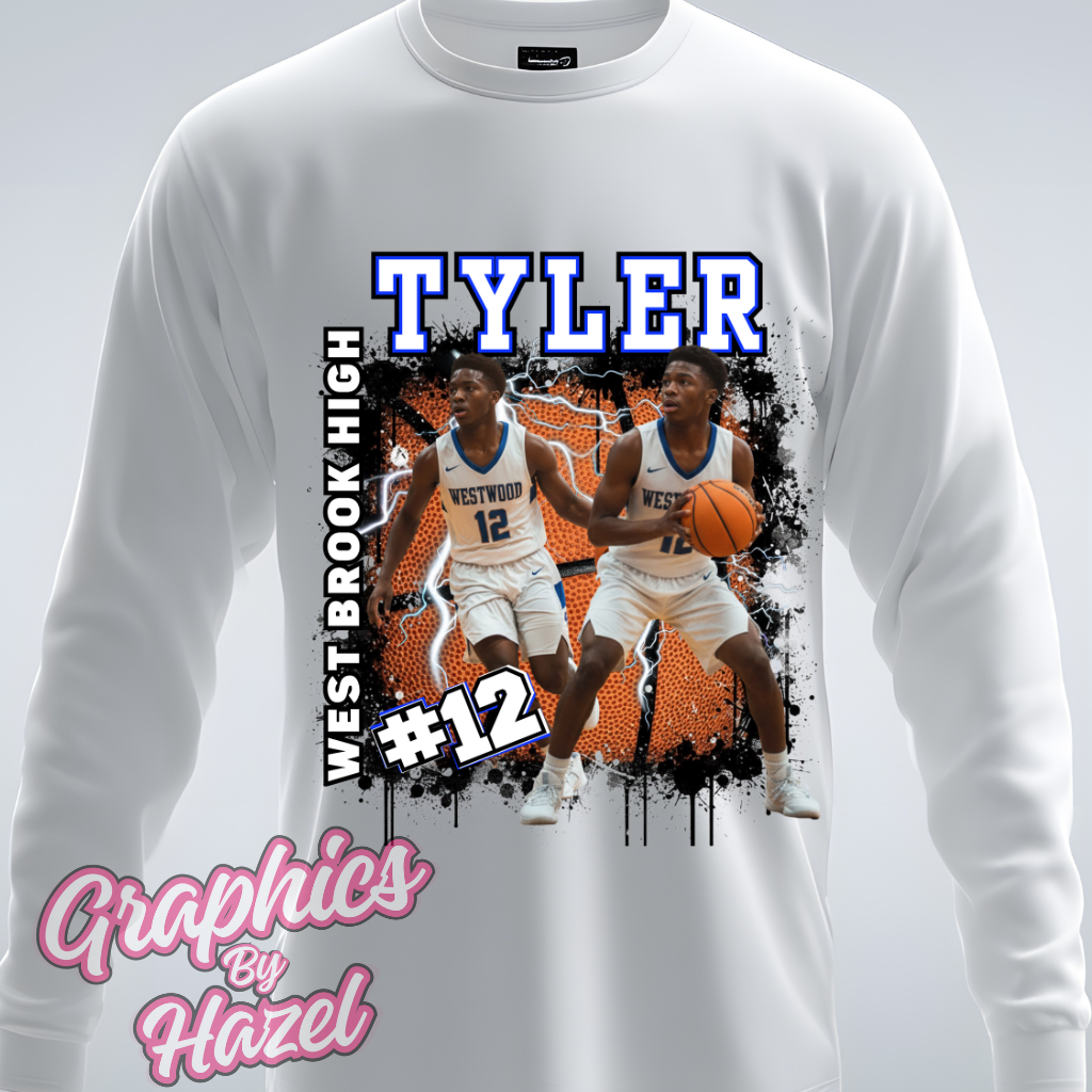 Basketball Shirt Design, Canva Template, Editable Gameday shirt