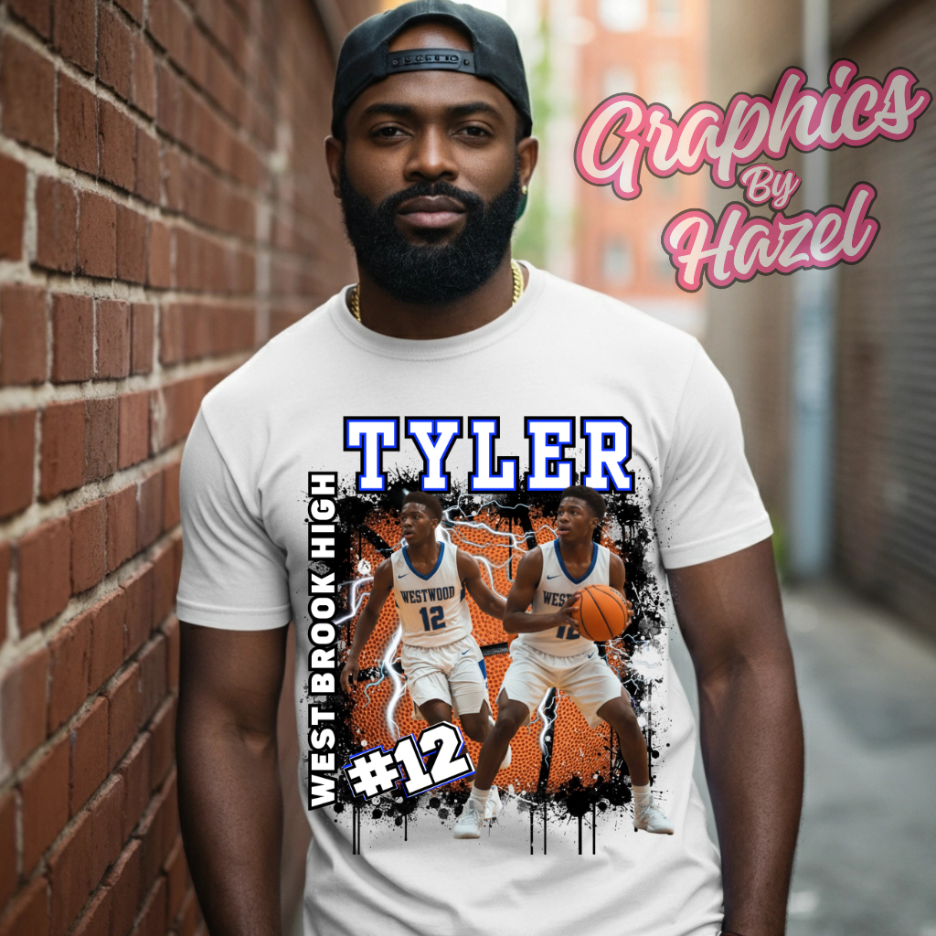 Basketball Shirt Design, Canva Template, Editable Gameday shirt