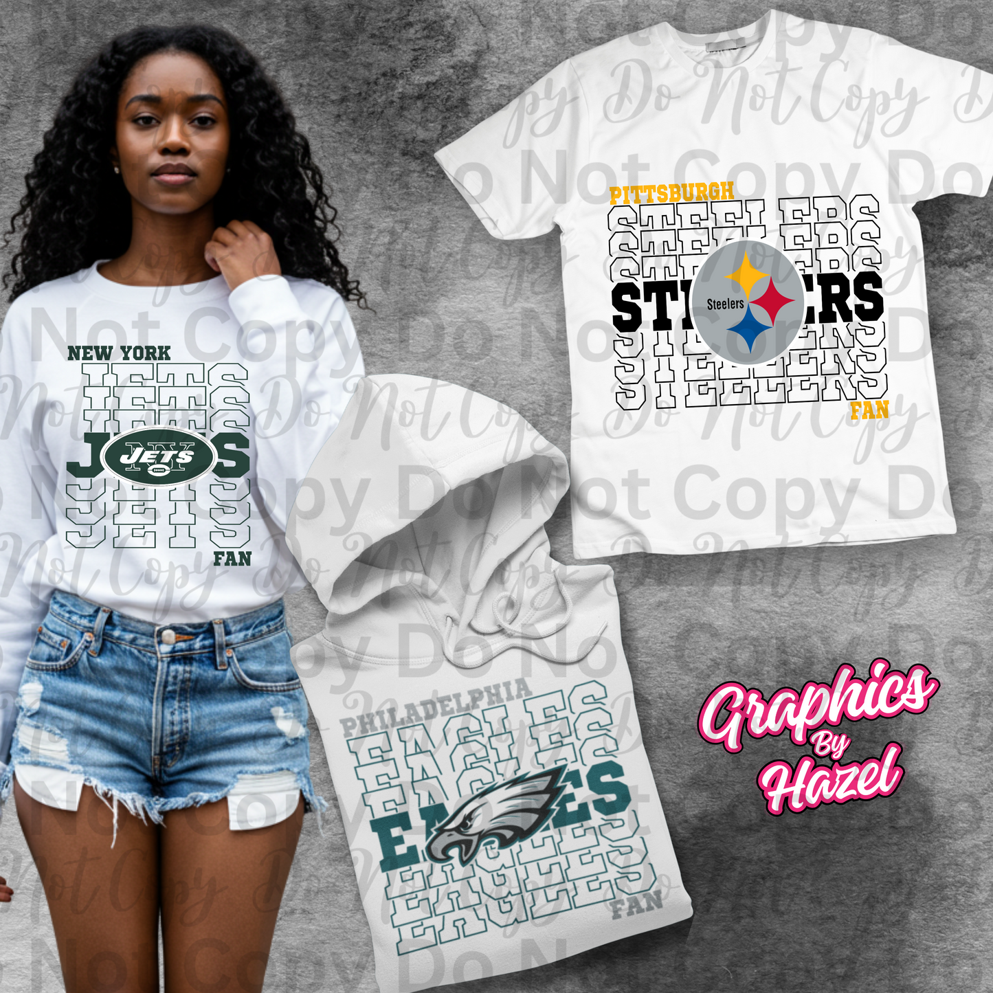 Team Spirit Custom Stacked Designs
