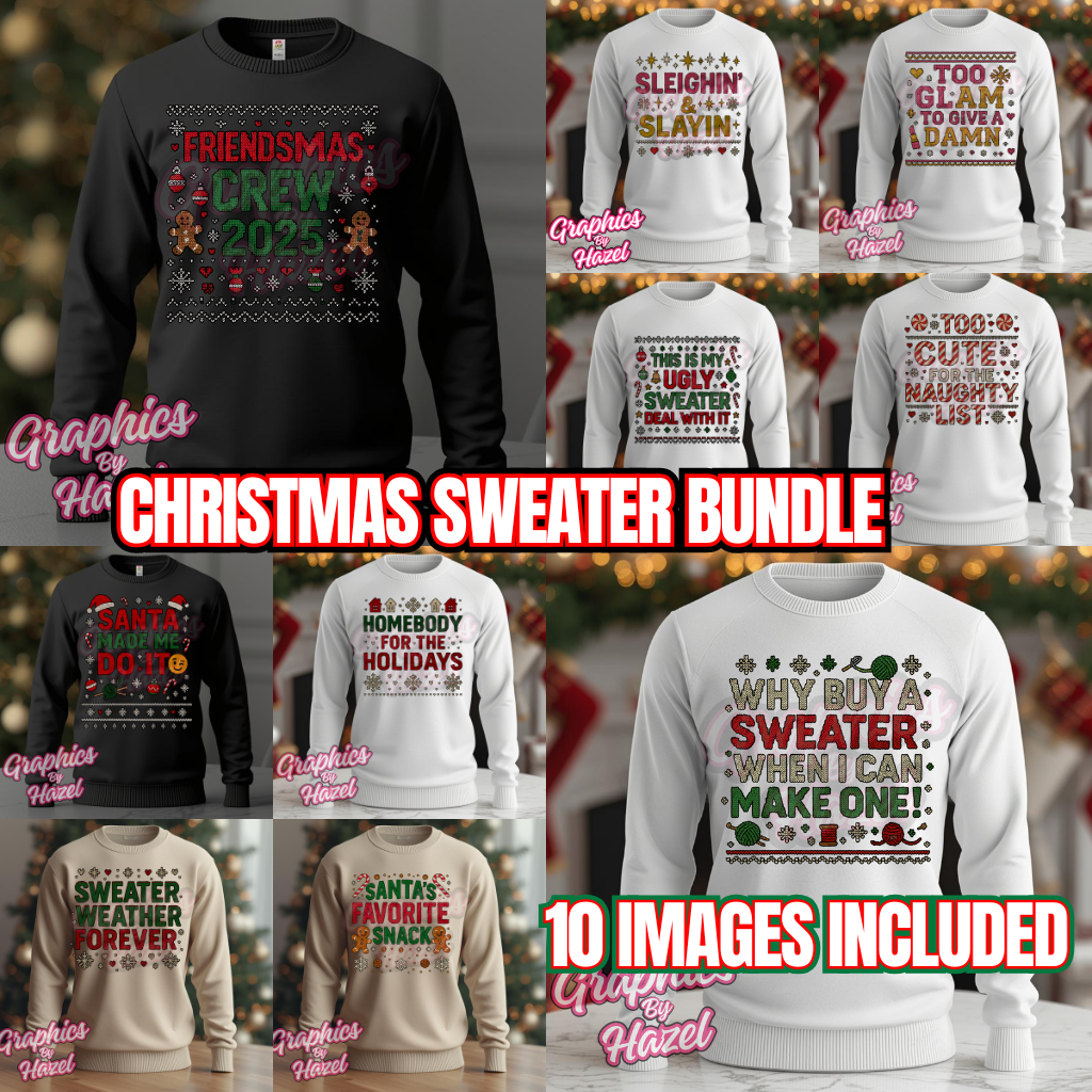 🎄 Holiday Bundle – 100+ PNGs & Shirt Mockups!